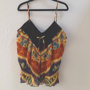 L.A.M.B. Gwen Stefani Spring 2009 rare silk cotton camisole tank top Size Large